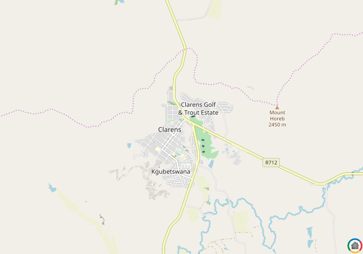 Map location of Clarens